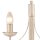 Tischlampe Shabby Weiß Metall H:36cm Rustikal