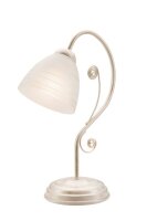 Tischleuchte Glas Shabby Wei&szlig; antik 39cm Rustikal