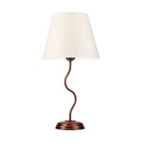 Tischleuchte Creme Landhaus rund 52cm Lampe Rund