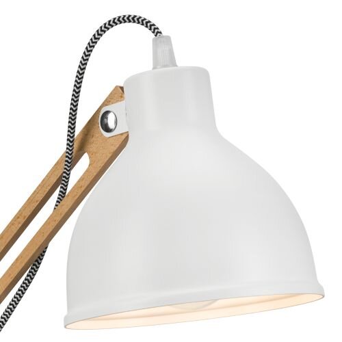 Schreibtischlampe moderne Arbeitsleuchte Holz 44cm