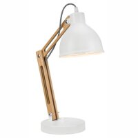 Schreibtischlampe moderne Arbeitsleuchte Holz 44cm