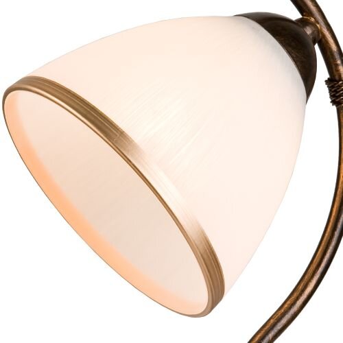 Glas Tischlampe Shabby Schwarz H:39cm Antike Lampe