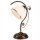 Glas Tischlampe Shabby Schwarz H:39cm Antike Lampe