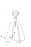 Weiße Tischlampe Metall 31cm Modern Design Leuchte