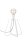 Wei&szlig;e Tischlampe Metall 31cm Modern Design Leuchte