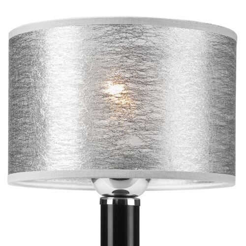 Tischlampe Modern Grau Stoff H:33cm DENIRA