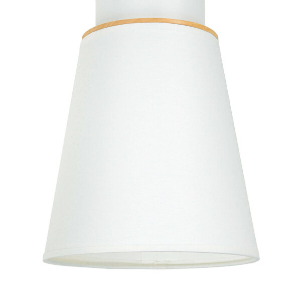 Spot Leuchte Weiß Modern rund Holz Lampe