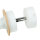 Spot Leuchte Weiß Modern rund Holz Lampe