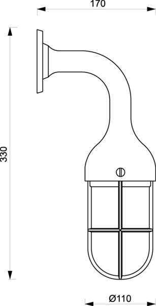 Edle Wandlampe NAPOLI Messing Glas Maritim Antik