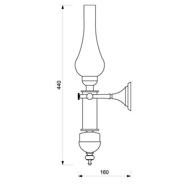 Stilvolle Wandleuchte GRETA Messing Glas Antik
