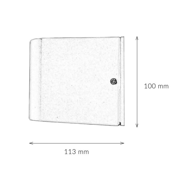 Außenleuchte Schwarz IP44 Up Down Aluminium Glas klein