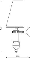 Wandlampe Messing Creme Maritim Antik VELIERO