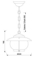 Stilvolle Hängelampe MESSINA Messing Glas Ø22cm