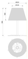 Designer Tischlampe Rot aus Messing Maritim