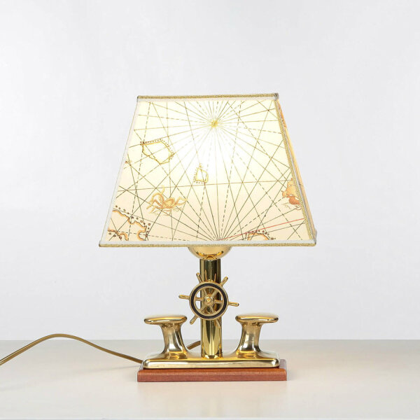 Massive Tischlampe Messing maritimes Design H:33cm