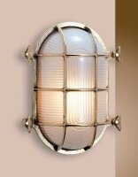 Maritime LED Wandlampe SIRENA Messing IP54 au&szlig;en