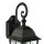 Wandlaterne außen Schwarz E27 H: 37 cm Aluminium Glas
