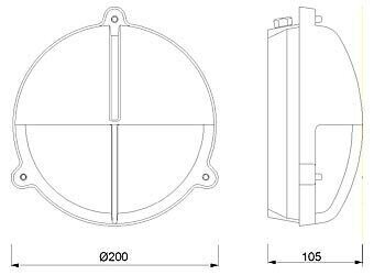 Außenwandlampe Chrom IP54 aus Messing rund Maritim