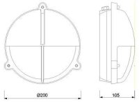 Außenwandlampe Chrom IP54 aus Messing rund Maritim