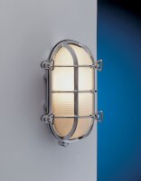 LED Außenwandleuchte Chrom aus Messing IP54 Maritim