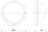 LED Wandlampe Außen Chrom Messing IP54 robust
