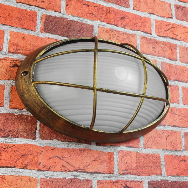 Maritime Außen Beleuchtung für die Wand E27 B:32cm