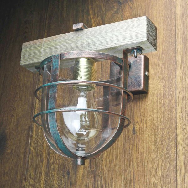 Wandleuchte ANDER in Holz Optik