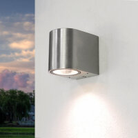 Halbrunde Au&szlig;enwandlampe Silber Aluminium AALBORG