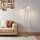 Florale Stehlampe Wohnzimmer in Gold Alabaster Glas