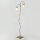 Florale Stehlampe Wohnzimmer in Gold Alabaster Glas