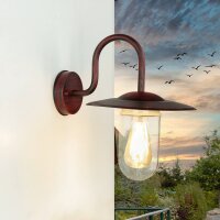 Wandlampe für Außen Schwarz Rot Antik E27...