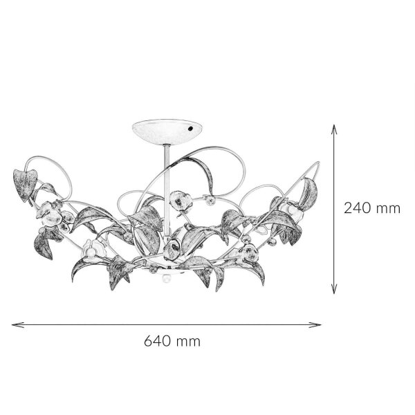 Deckenleuchte ROSE Ø64cm 5-flmg
