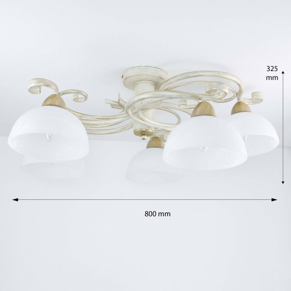 Deckenleuchte AURORA WHITE Ø78cm 5-flmg