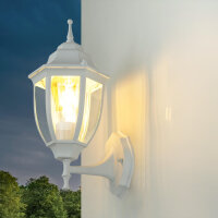 Weiße Außenwandlampe rustikale Laterne LYON...