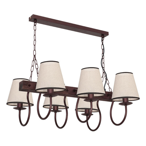 Pendelleuchte E14 rustikal in Beige