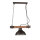 HAKON Lampe hängend Echt Holz Braun Metall Vintage