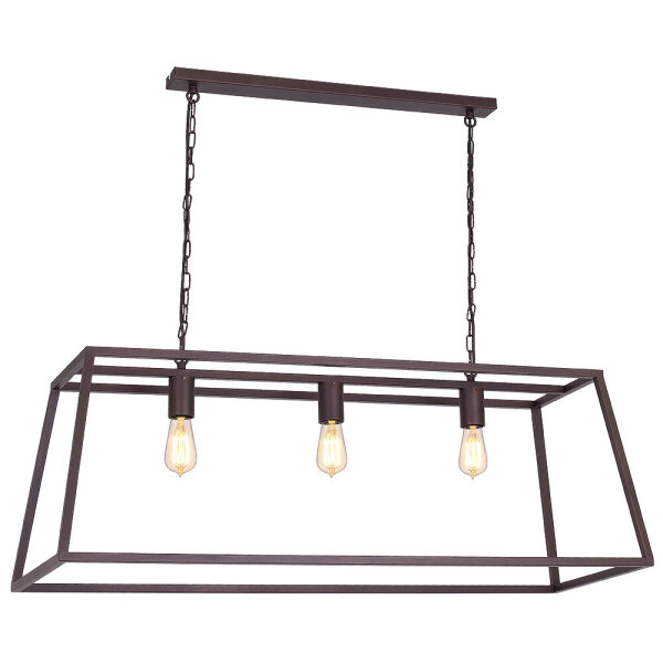 Hängeleuchte FRAME in Kupfer 3-flmg