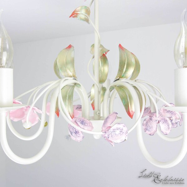 Florale Hängeleuchte Ø62cm 3-flmg