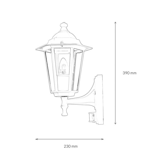 Außenwandlampe Bewegungsmelder Kupfer Antik PARIS