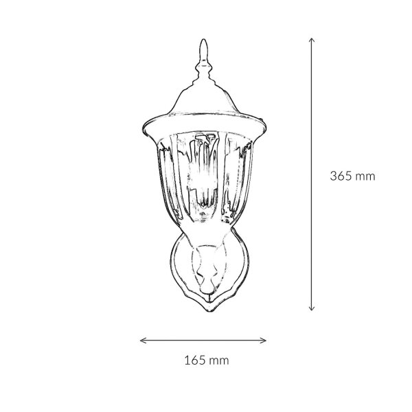 Laterne Wandlampe Außen rustikal wetterfest MILANO