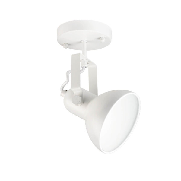 Weiße Spot Lampe DALLAS Retro Design E14 verstellbar