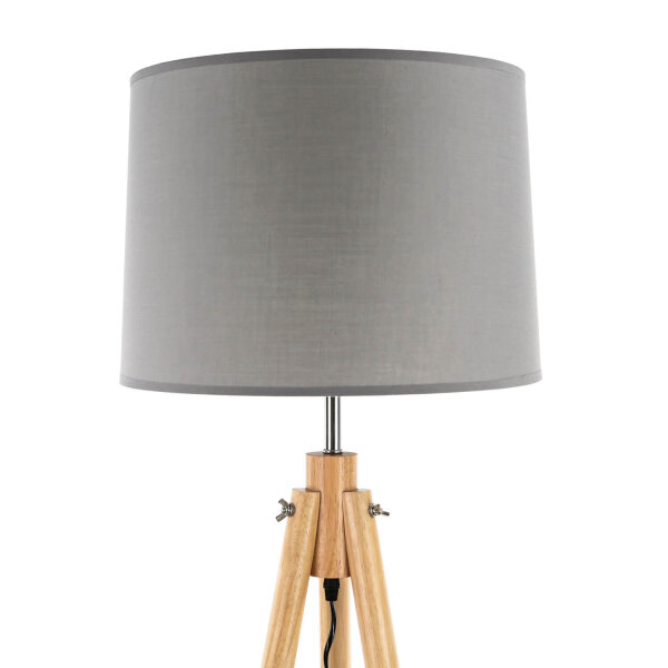 Stehlampe Dreibein Holz Stoff Skandinavisch FLORA