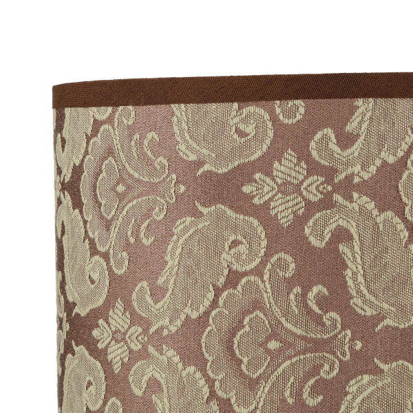 Stoff Lampenschirm Beige Barock Muster für E14 Tischlampe