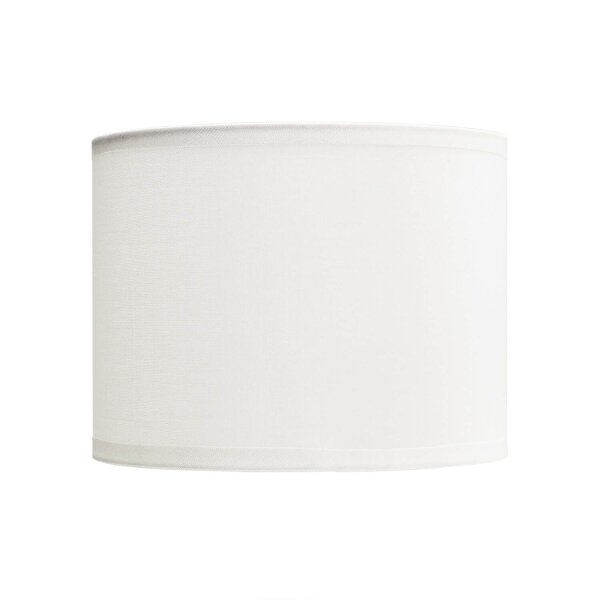 Lampenschirm Stoff Zylinder Weiß für E14 Tischlampe