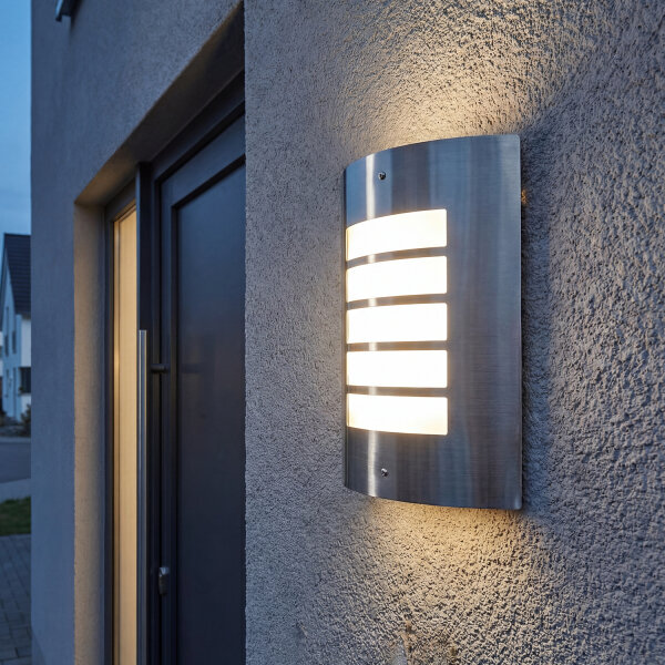 Außenwandlampe Edelstahl IP44 wetterfest Haus Modern