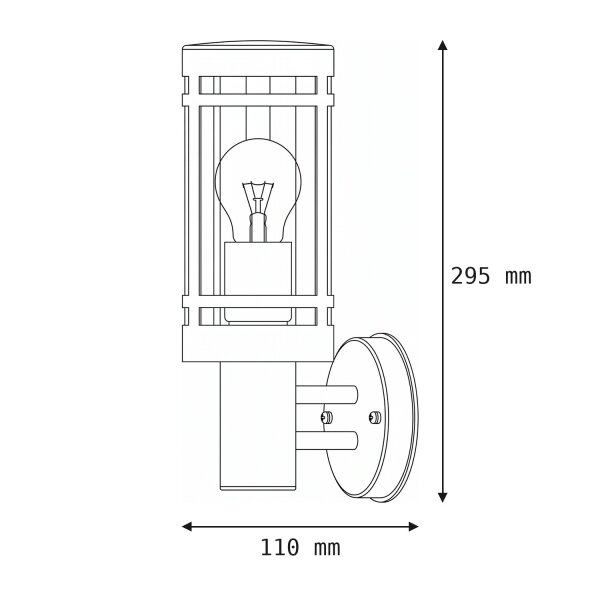 Wandlampe Außen Edelstahl Modern IP44 Garten Hof