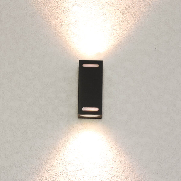 Up Down Wandlampe AALBORG Aluminium eckig IP44 Haus