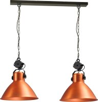 Premium H&auml;ngelampe Kupfer schwenkbar 2xE27 &Oslash;45cm